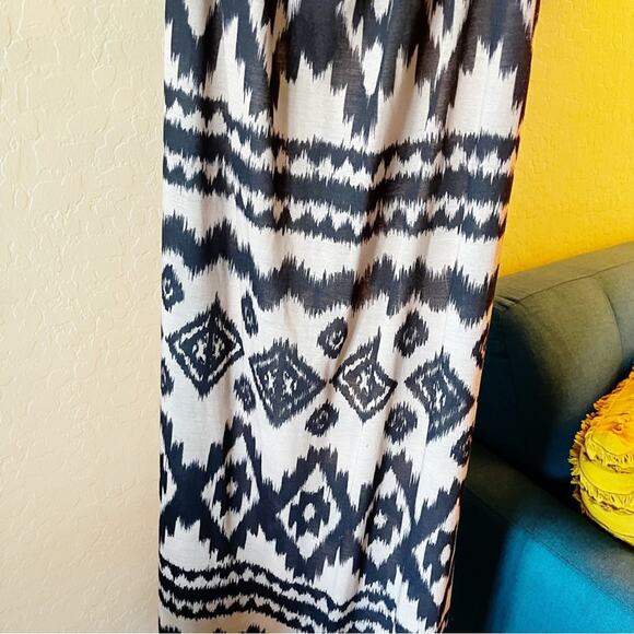 NEW Almost Famous strapless tube top patterned maxi dress size small S neutral - Picture 3 of 7